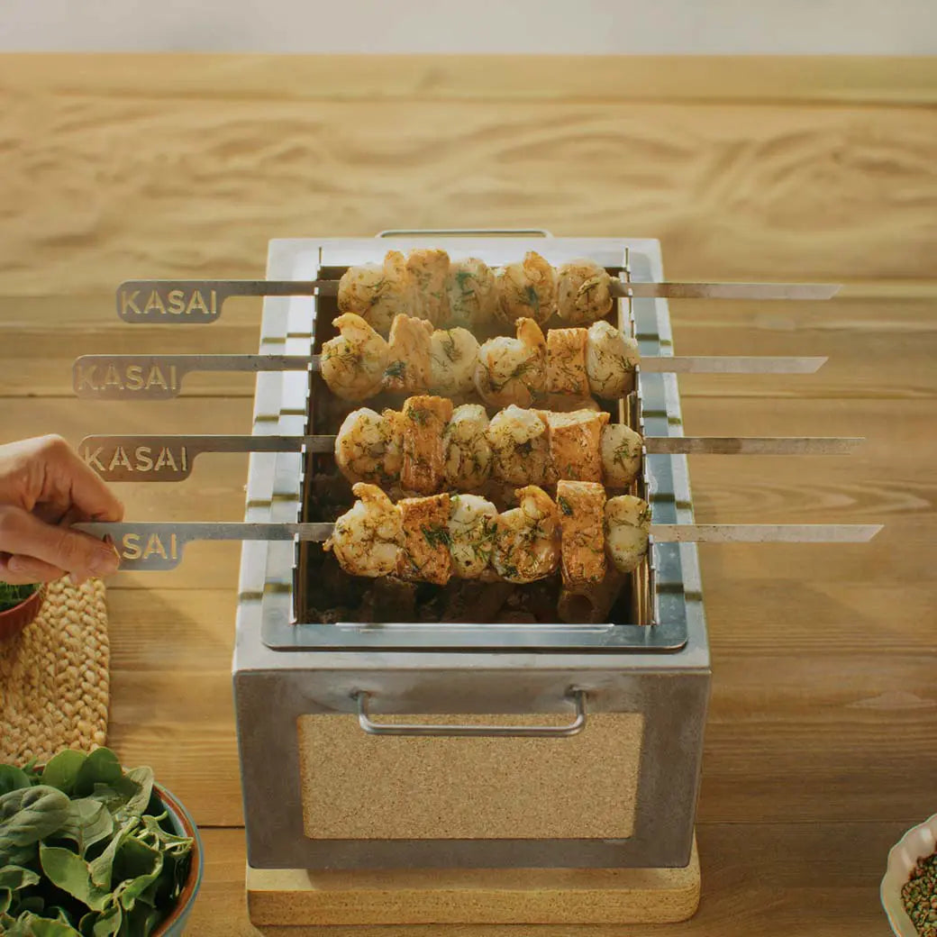 Kasai Konro Stainless Steel Skewers - Pack of 6