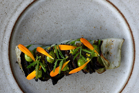 Kohlrabi, Onion and Cabbage Skewer