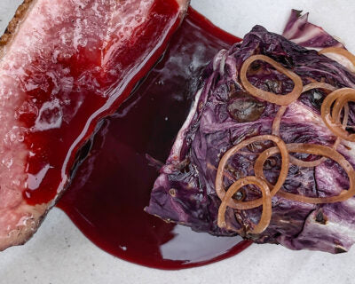 On the Coals Barbecued Duck, Beetroot and Radicchio I Kasai Grills