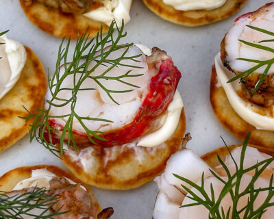 On the Coals Lobster Blinis I Kasai Grills