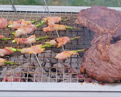 On the Coals Ribeye Steaks & Bacon Wrapped Asparagus I Kasai Grills