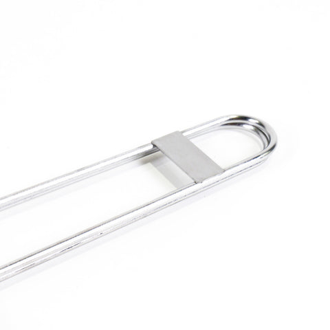 Kasai Stainless Steel Double Grilling Basket - 30 x 12 x 1cm - 45cm Overall Length