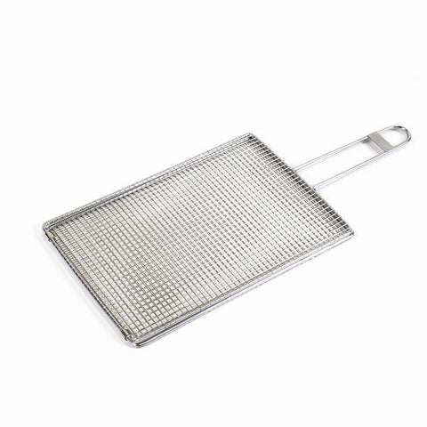 Kasai Stainless Steel Squid Grilling Basket - 30 x 20 x 1cm - 45cm Overall Length