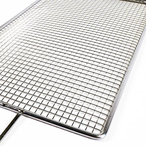 Kasai Stainless Steel Squid Grilling Basket - 30 x 20 x 1cm - 45cm Overall Length