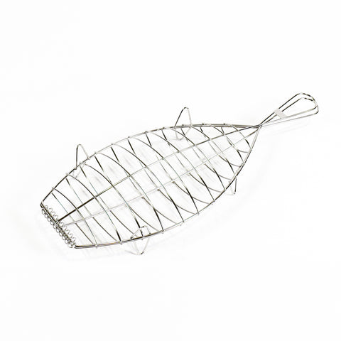 Kasai Stainless Steel Fish Grilling Basket - Large - 45 x 20cm